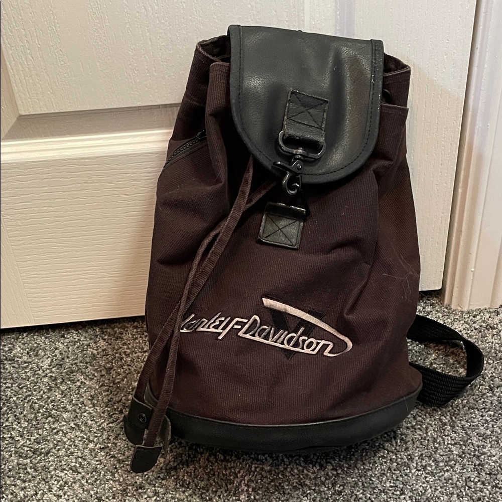 Vintage Harley-Davidson Black Backpack